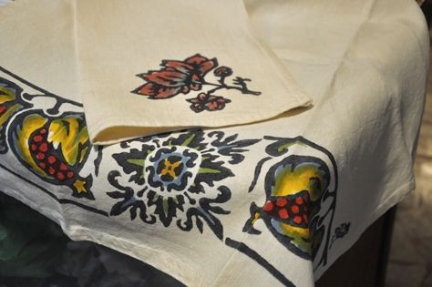 Tovaglia stampata da Egidio Miserocchi