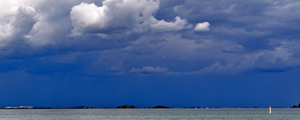 laguna di Venezia prima del temporale